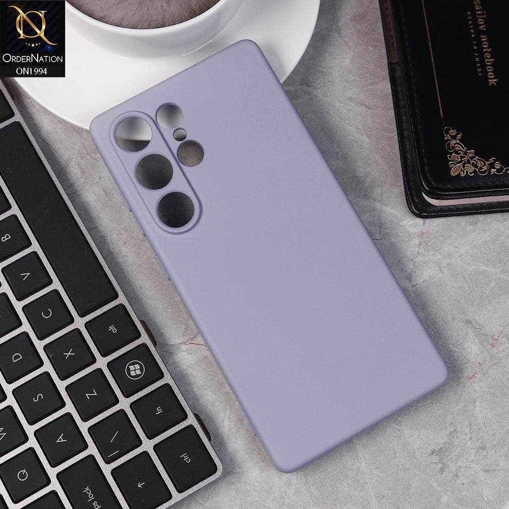 Samsung Galaxy S24 Ultra Cover - Light Purple - Matte Shockproof Sillica Gel Soft Case - Futurestore.pk
