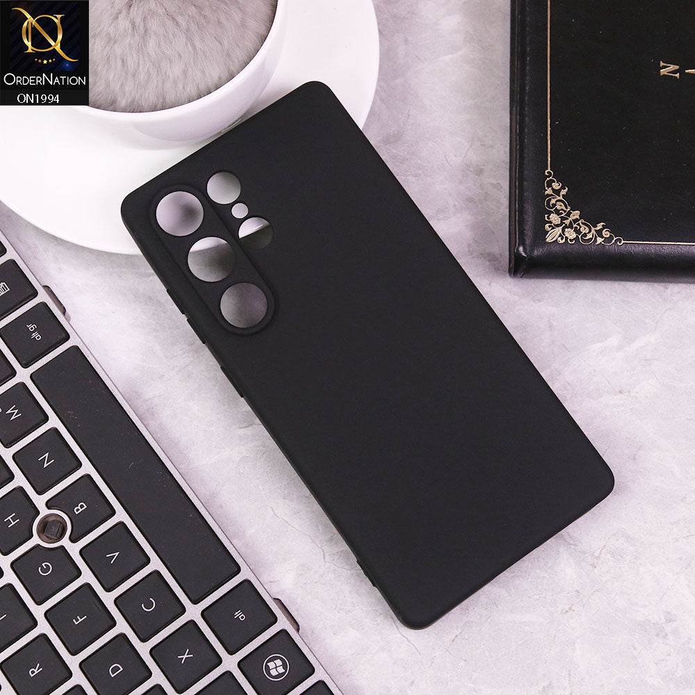 Samsung Galaxy S25 Ultra Cover - Black - Matte Shockproof Sillica Gel Soft Case - Futurestore.pk
