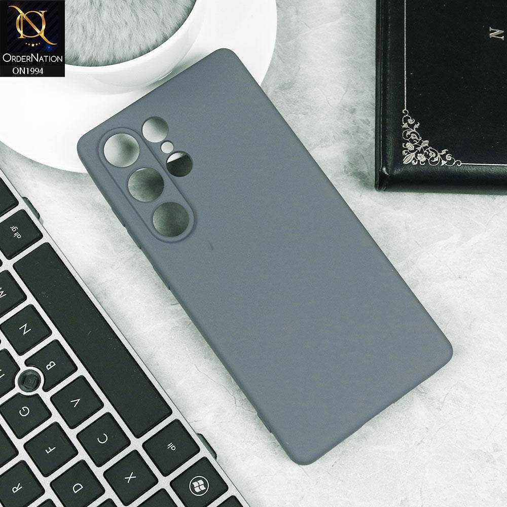 Samsung Galaxy S25 Ultra Cover - Light Gray - Matte Shockproof Sillica Gel Soft Case - Futurestore.pk