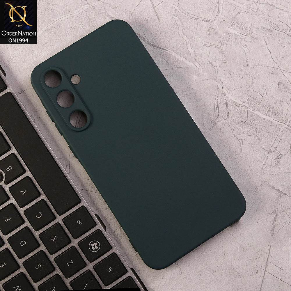 Samsung Galaxy A55 Cover - Green - Matte Shockproof Sillica Gel Soft Case - Futurestore.pk