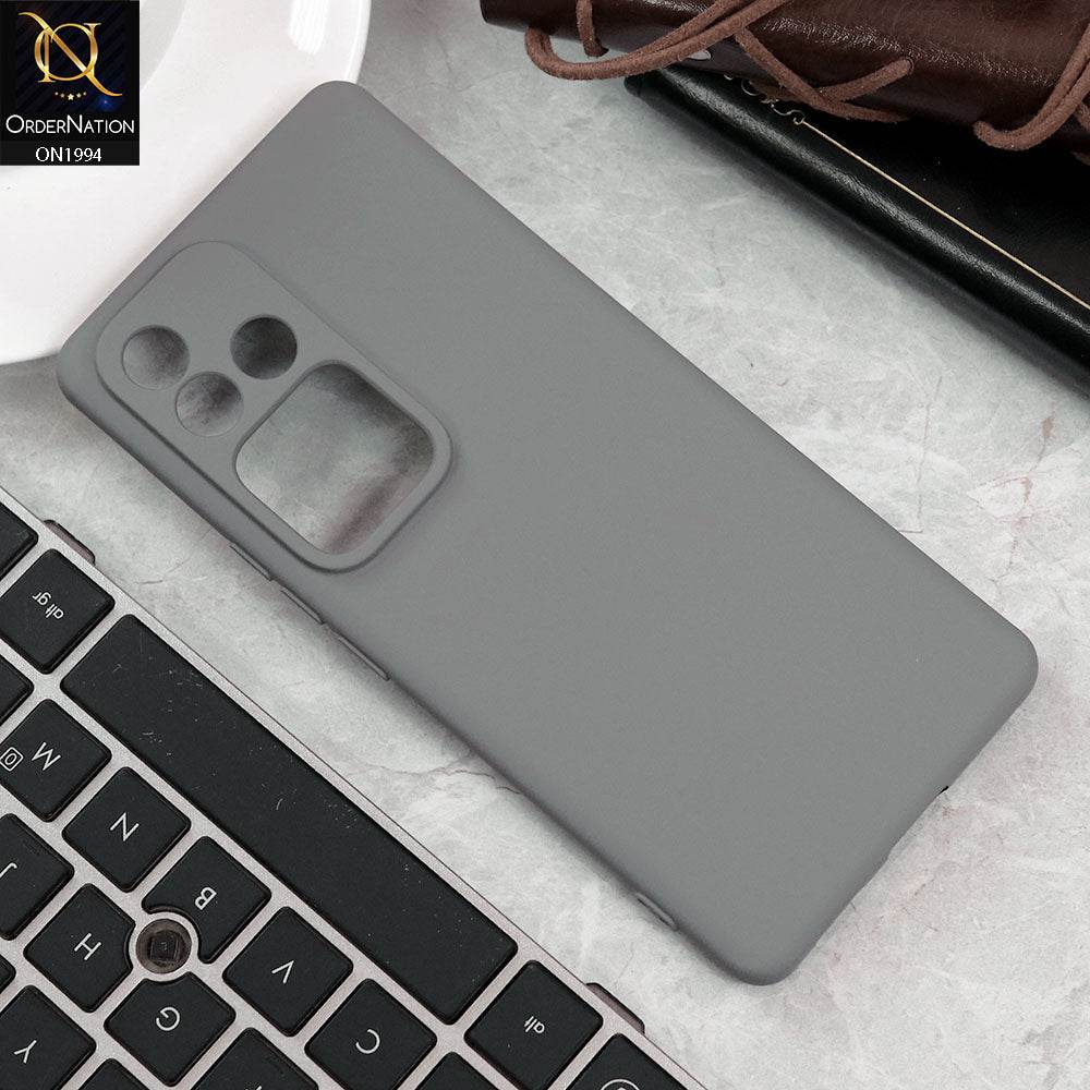 Vivo V30 Cover - Light Gray - Matte Shockproof Sillica Gel Soft Case - Futurestore.pk