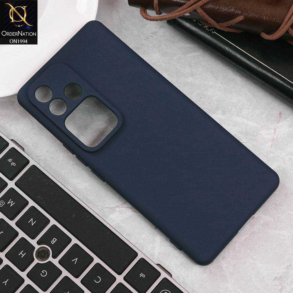 Vivo V30 Cover - Midnight Blue - Matte Shockproof Sillica Gel Soft Case - Futurestore.pk