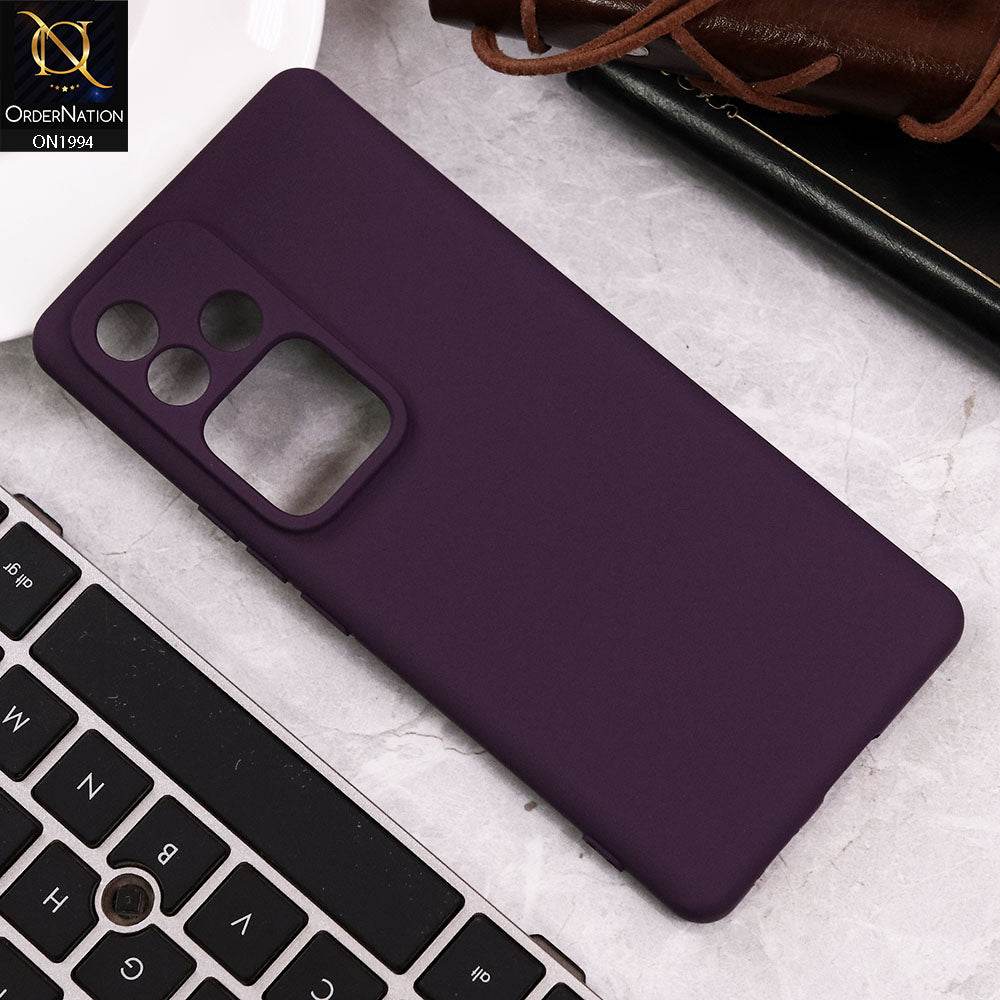 Vivo V30 Cover - Purple - Matte Shockproof Sillica Gel Soft Case - Futurestore.pk