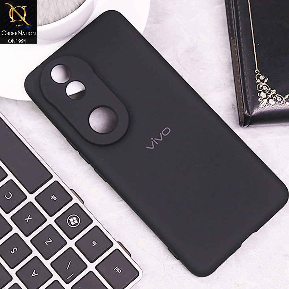 Vivo V50 Cover - Black - Matte Shockproof Sillica Gel Soft Case