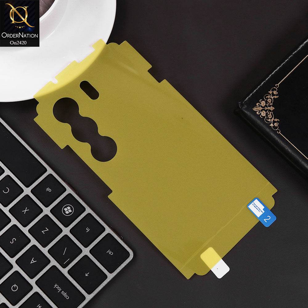 Tecno Camon 40 Cover - Protector - Transparent Hydro Jell Skin Film Unbreakable Back Protector Sheet - Futurestore.pk
