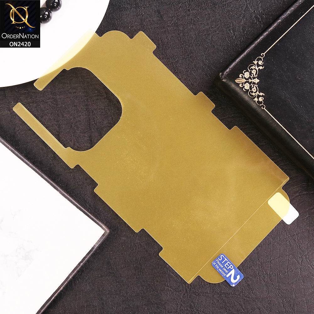 iPhone 16 Pro Max - Protector - Transparent Hydro Jell Skin Film Unbreakable Back Protector Sheet - Futurestore.pk