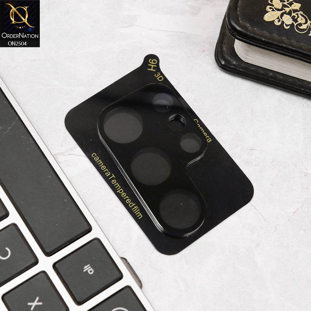Samsung Galaxy S25 Ultra Cover - Black - 9H Ultra Thin Scratch-Resistant Camera Lens Glass Protector - Futurestore.pk