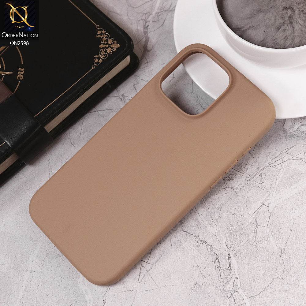 iPhone 16 Pro Max Cover - Desert Titanium - HQ Silica Gel Silicon Shockproof Matte Soft Case