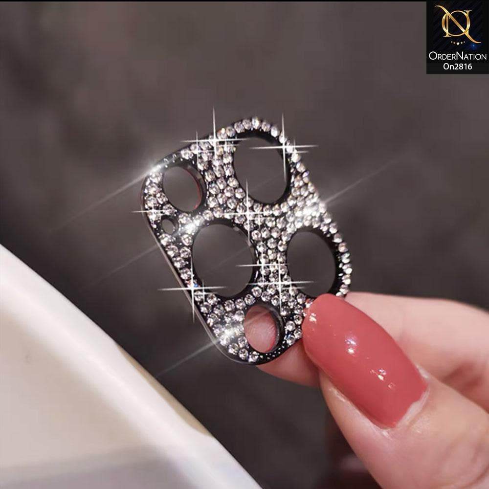 iPhone 13 Protector - New Diamond Rhinestones Inlaid Camera Lens Protective Film - Futurestore.pk