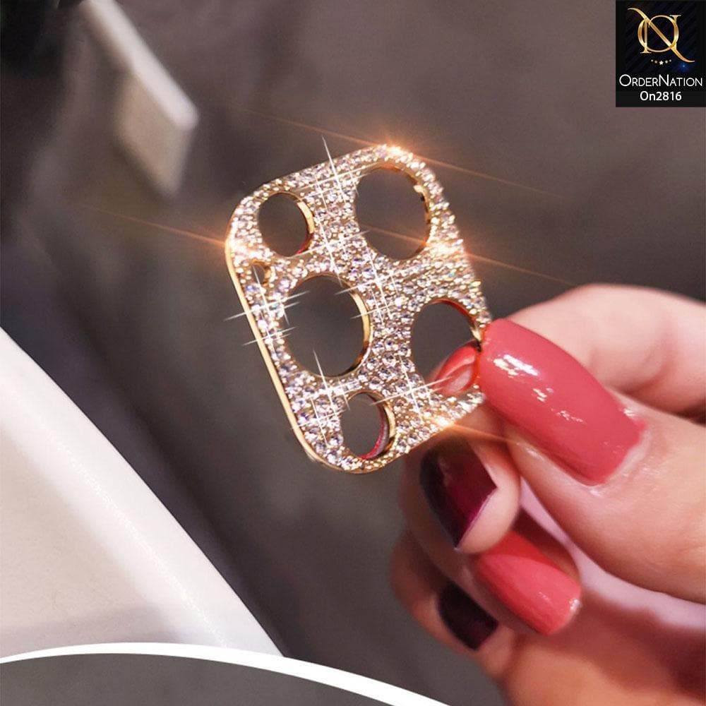iPhone 13 Protector - New Diamond Rhinestones Inlaid Camera Lens Protective Film - Futurestore.pk