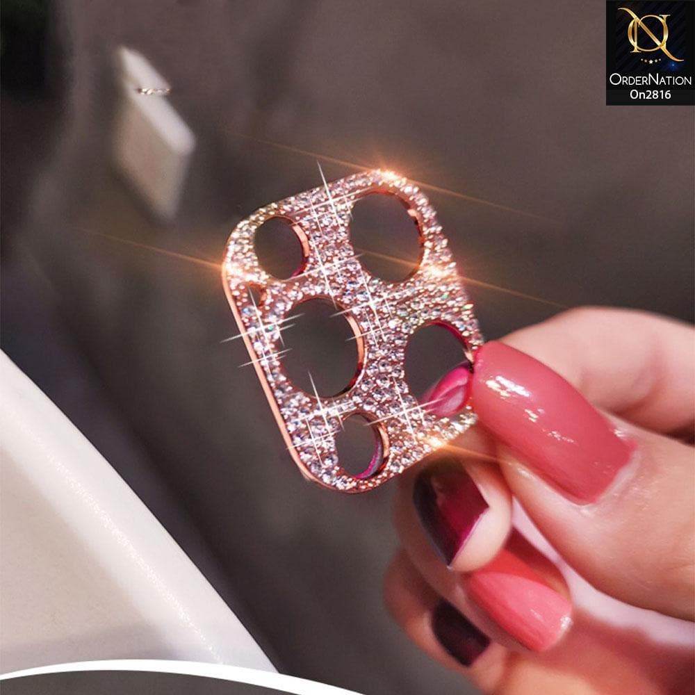 iPhone 13 Protector - New Diamond Rhinestones Inlaid Camera Lens Protective Film - Futurestore.pk