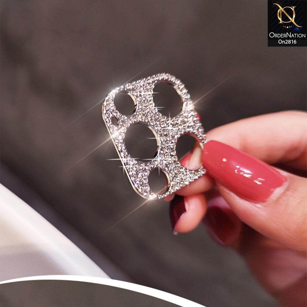 iPhone 13 Protector - New Diamond Rhinestones Inlaid Camera Lens Protective Film - Futurestore.pk