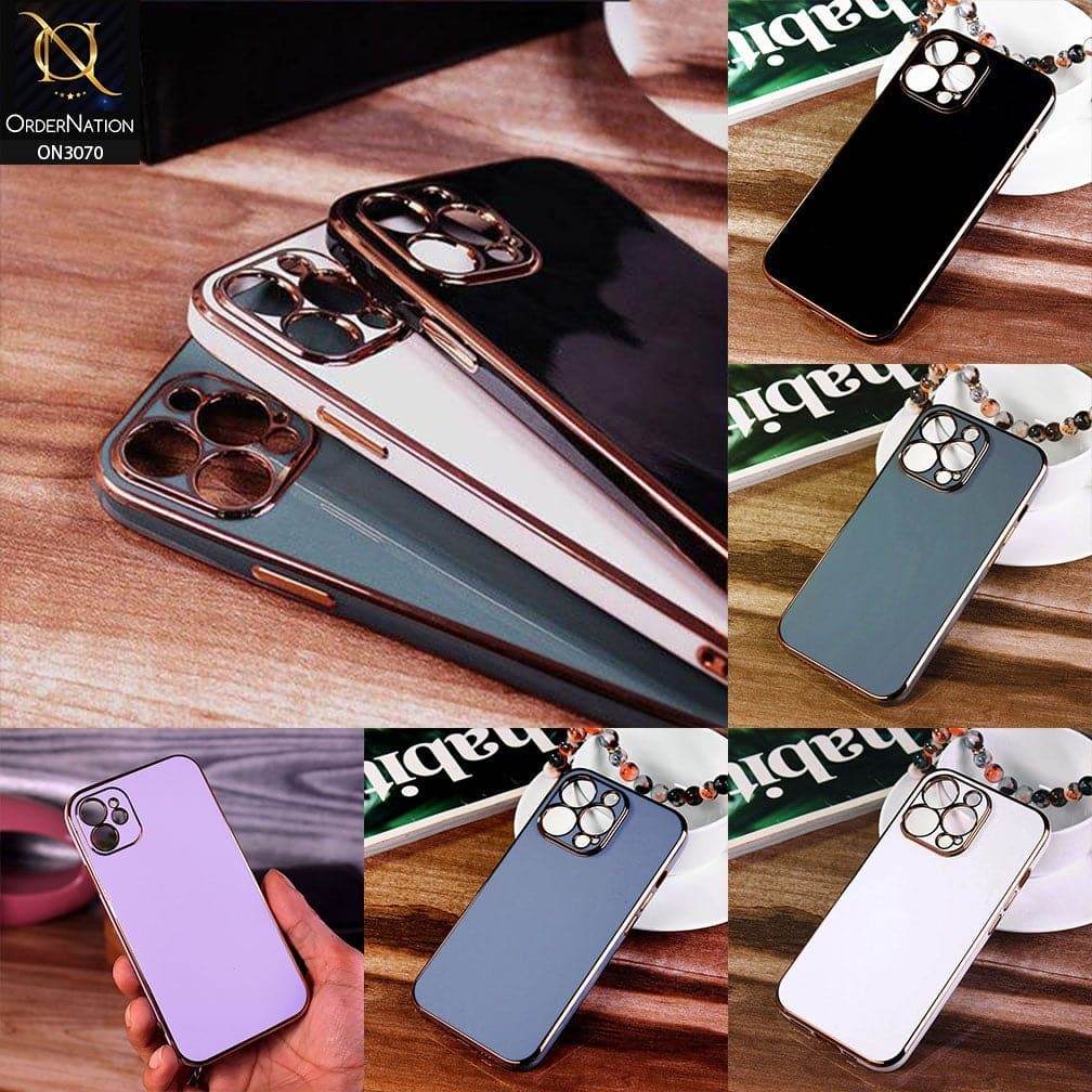 iPhone 13 Cover - Black - Electroplating Silk Shiny Soft Case With Camera Protection