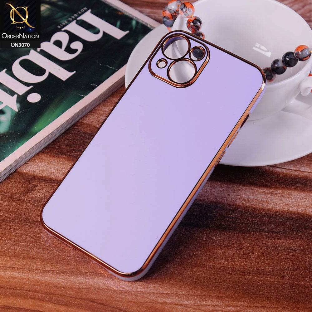 iPhone 13 Cover - Purple - Electroplating Silk Shiny Soft Case With Camera Protection