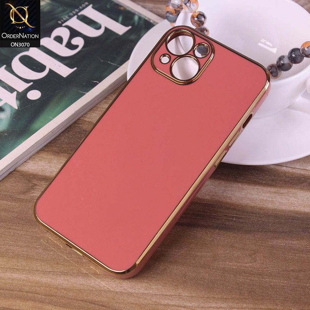 iPhone 13 Cover - Red - Electroplating Silk Shiny Soft Case With Camera Protection