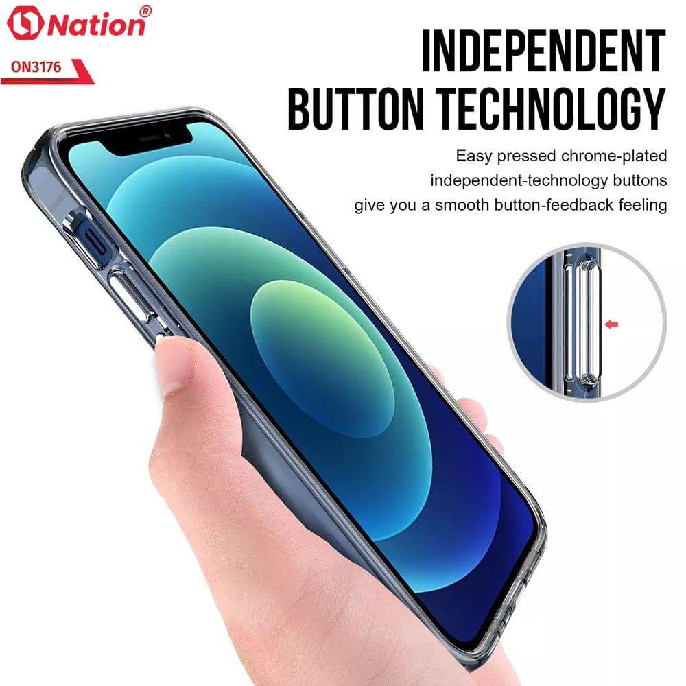 iPhone 13 Cover - ONation Essential Series - Premium Quality No Yellowing Drop Tested Tpu+Pc Clear Soft Edges