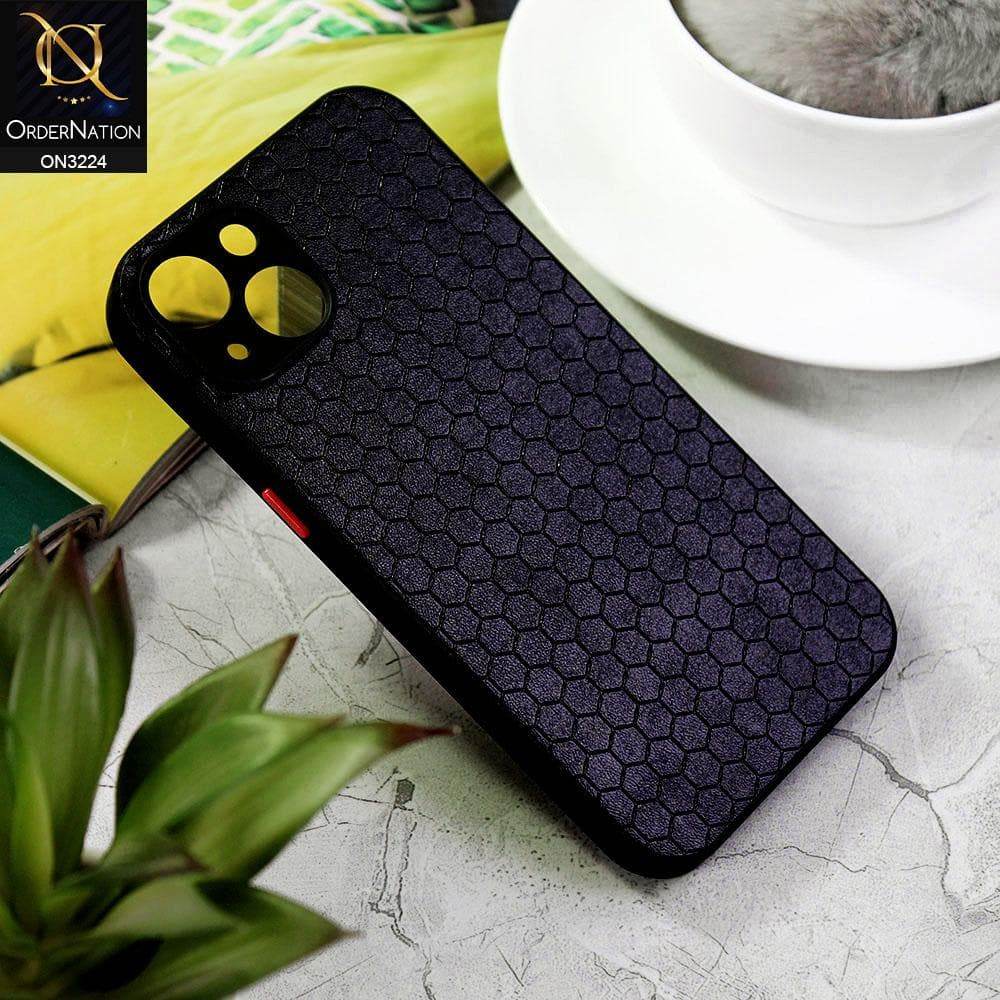 iPhone 13 Cover - Black - Hexagon Shape Hive Grid Pattern Tpu Soft Cases - Futurestore.pk