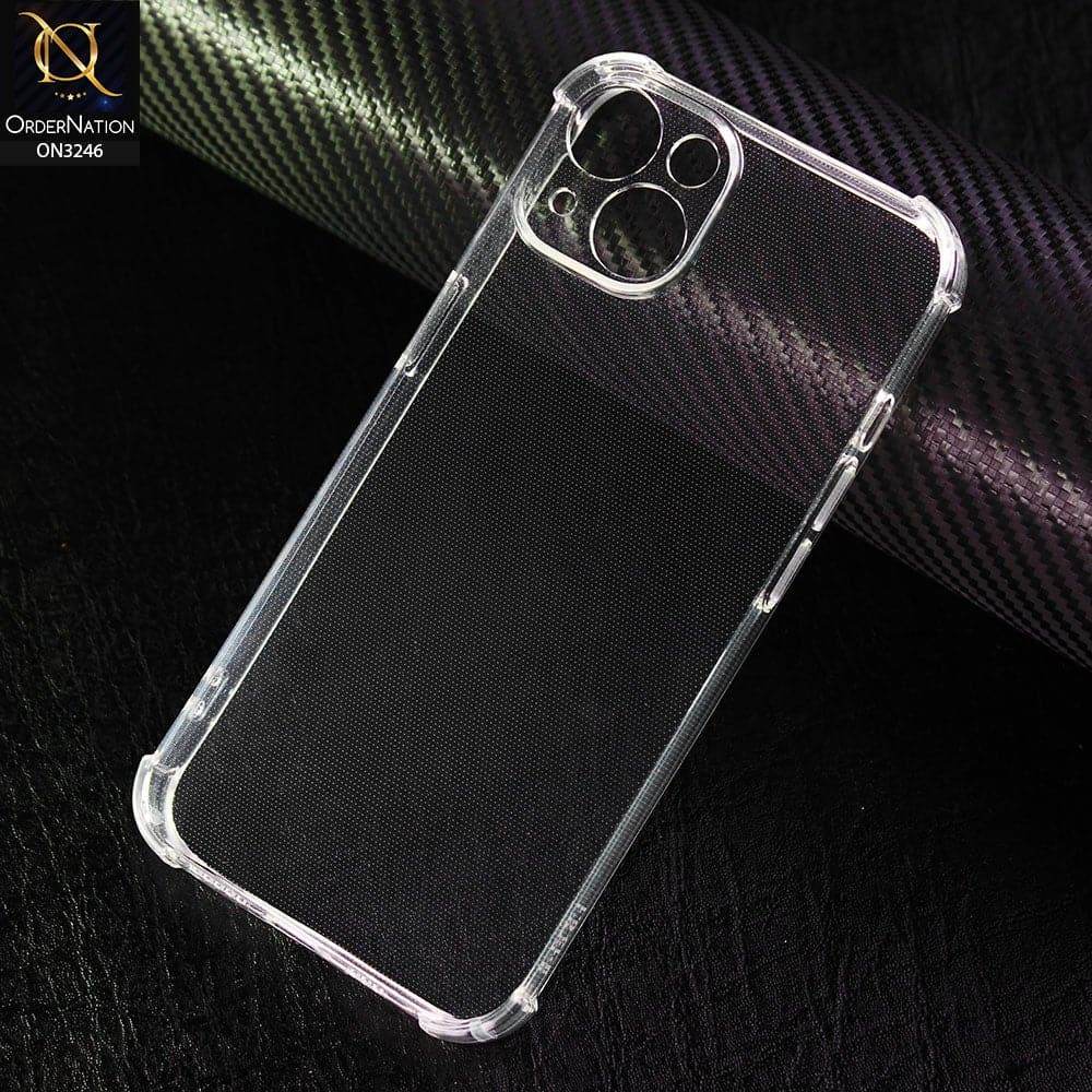 iPhone 13 Cover - Soft 4D Design Shockproof Silicone Transparent Clear Case - Futurestore.pk