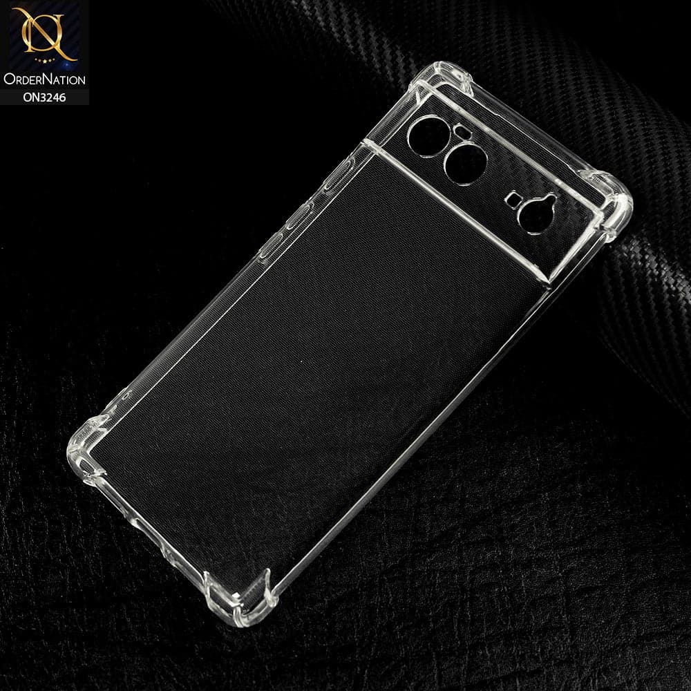 Google Pixel 6 Cover - Soft 4D Design Shockproof Silicone Transparent Clear Camera Protection Case on3246-pixel6-4d Google Pixel 6