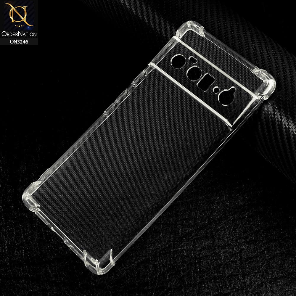 Google Pixel 6 Pro Cover - Soft 4D Design Shockproof Silicone Transparent Clear Camera Protection Case on3246-pixel6pro-4d Google Pixel 6 Pro