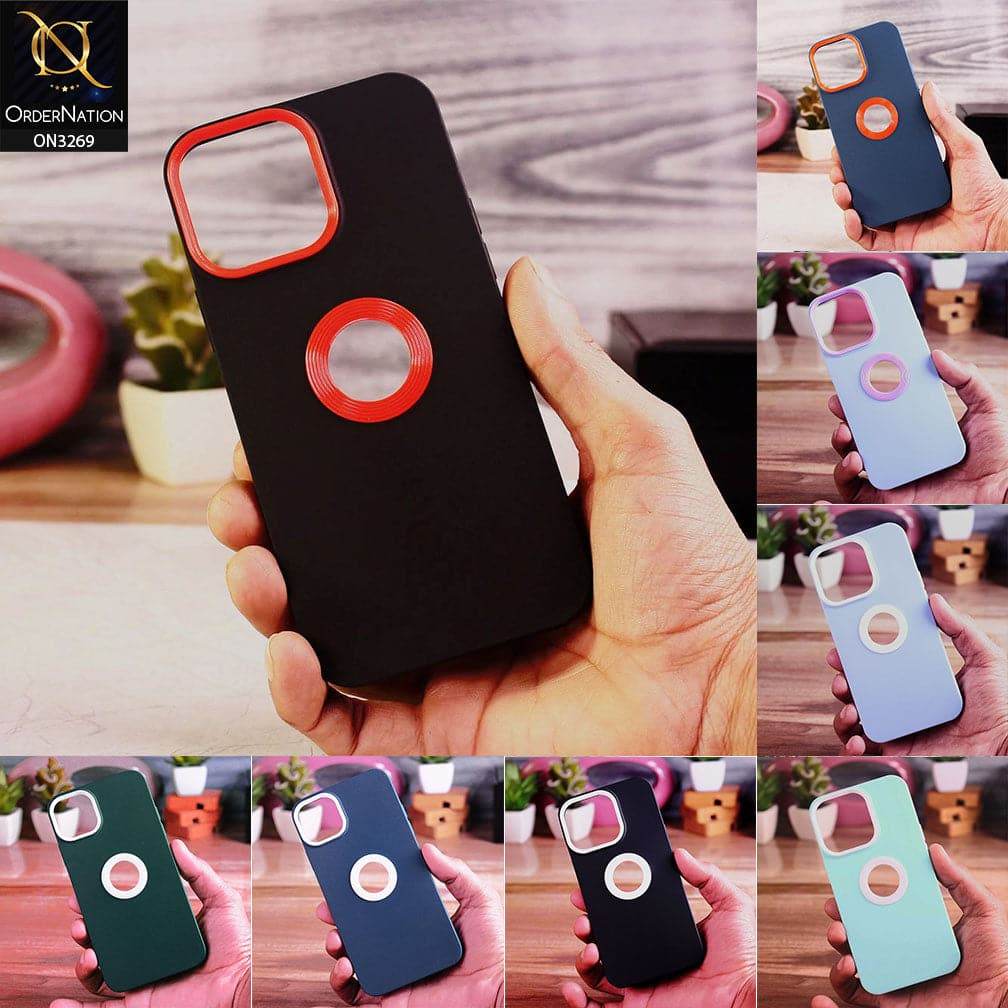 iPhone 13 Cover - Black Design 1 - New Soft Protective Silicone Case with Logo Hole - Futurestore.pk