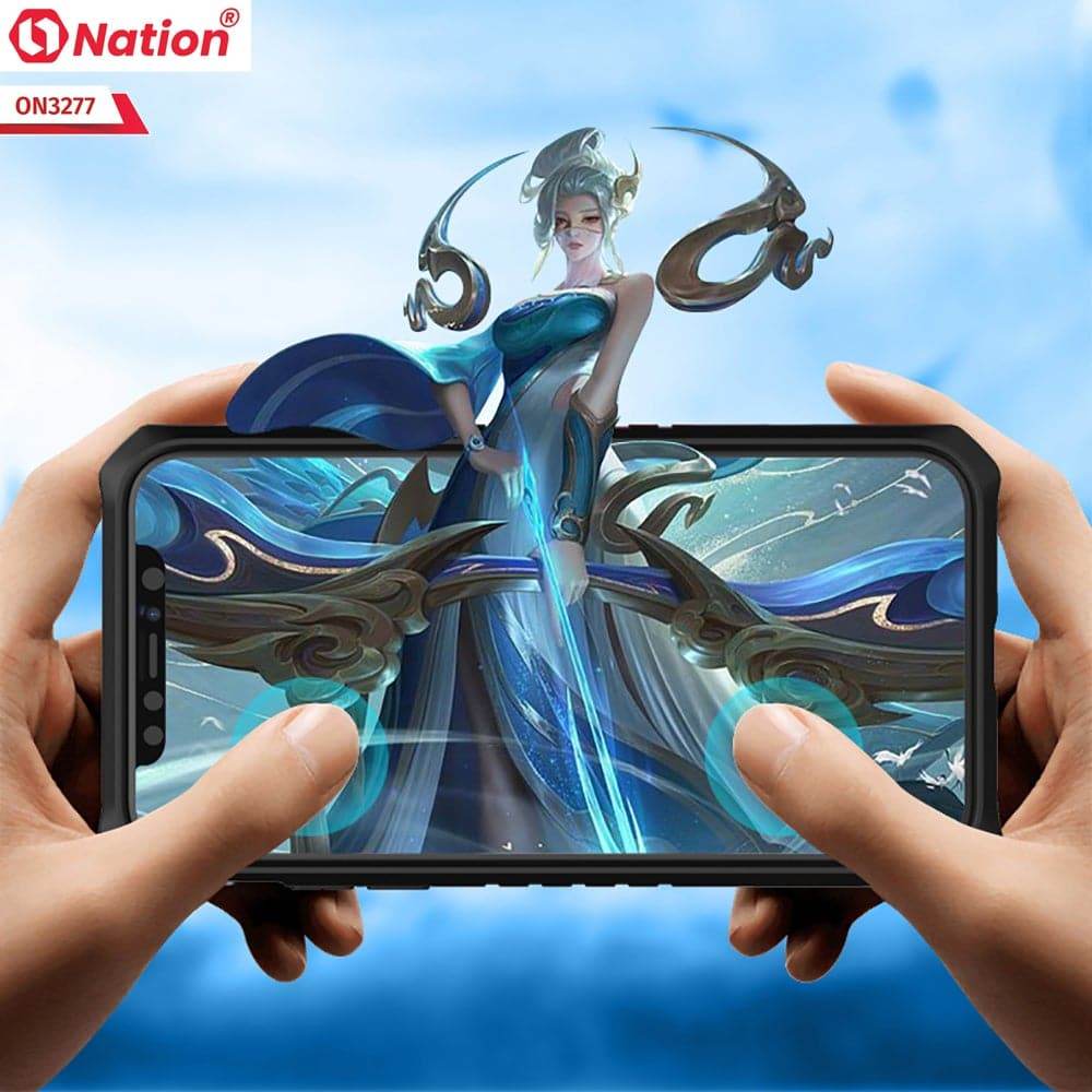 iPhone 13 Cover - Black - ONation BIBERCAS Series - Honeycomb Shockproof Space Capsule With Magnetic Ring Holder Soft Case