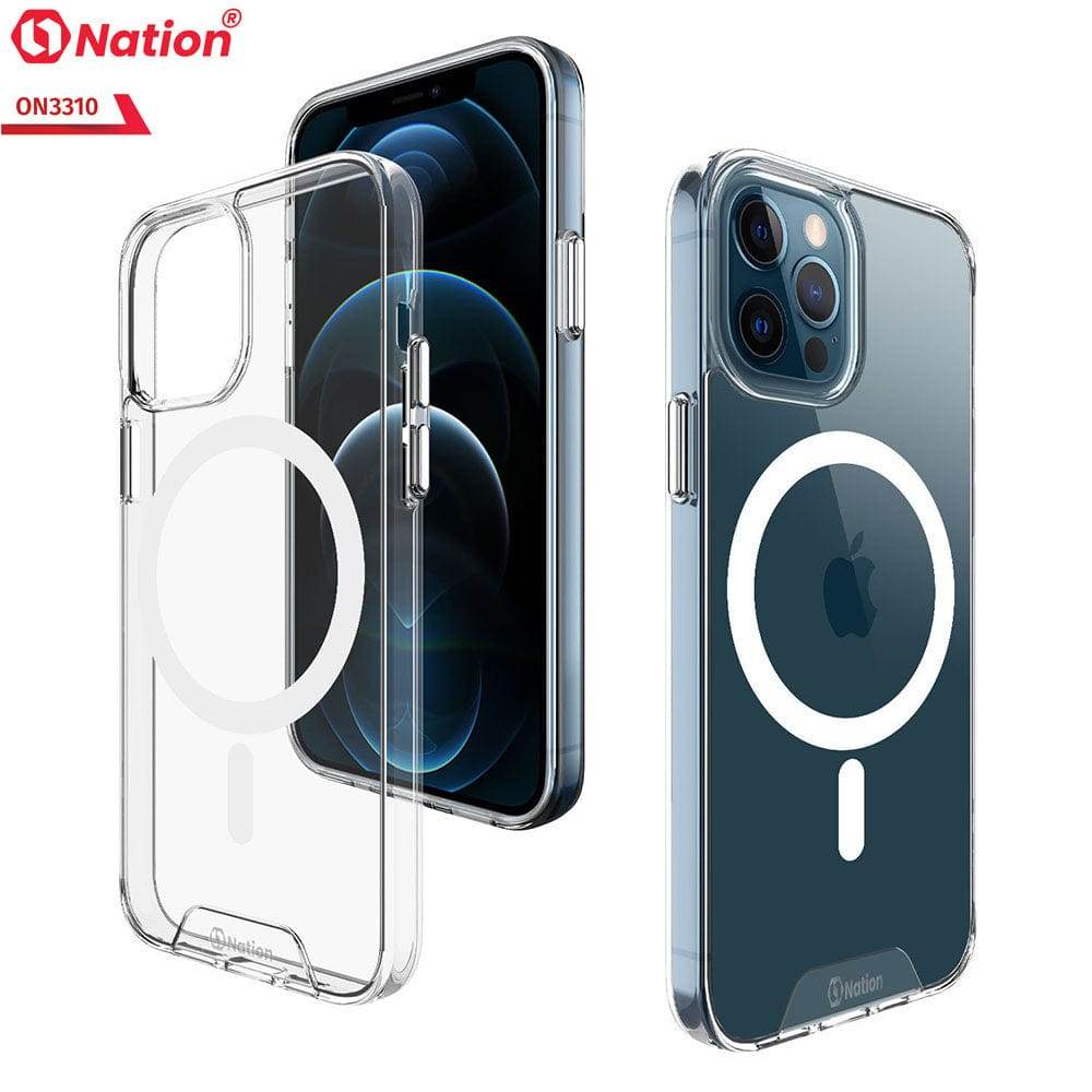 iPhone 13 Cover - ONation MagSafe Series - Premium Quality No Yellowing Drop Tested Tpu+Pc Clear Soft Edges
