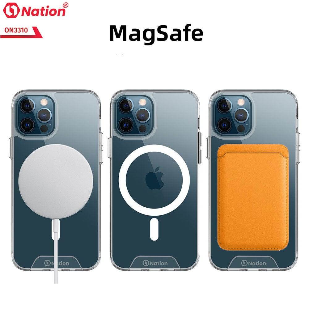 iPhone 13 Cover - ONation MagSafe Series - Premium Quality No Yellowing Drop Tested Tpu+Pc Clear Soft Edges