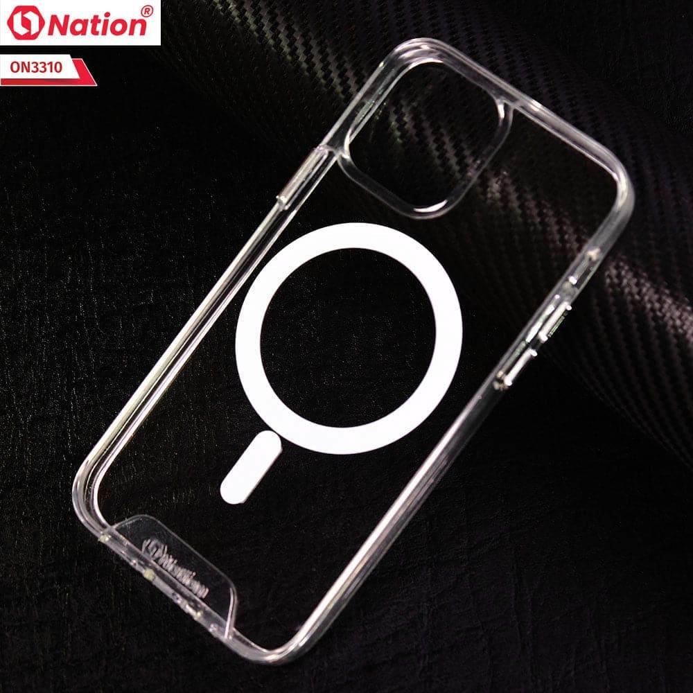 iPhone 13 Cover - ONation MagSafe Series - Premium Quality No Yellowing Drop Tested Tpu+Pc Clear Soft Edges