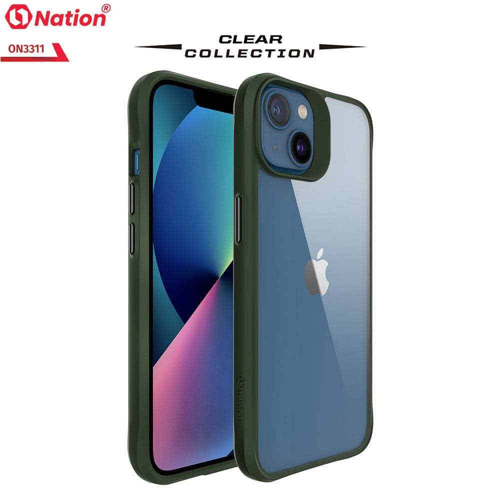 iPhone 13 Cover - Green - ONation Combat X Mode Series Soft Borders Case
