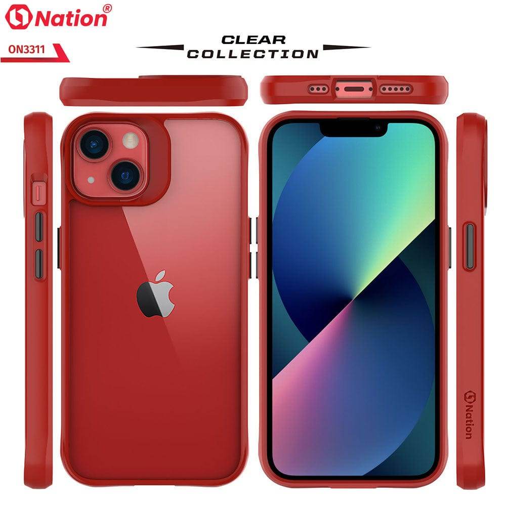 iPhone 13 Cover - Red - ONation Combat X Mode Series Soft Borders Case