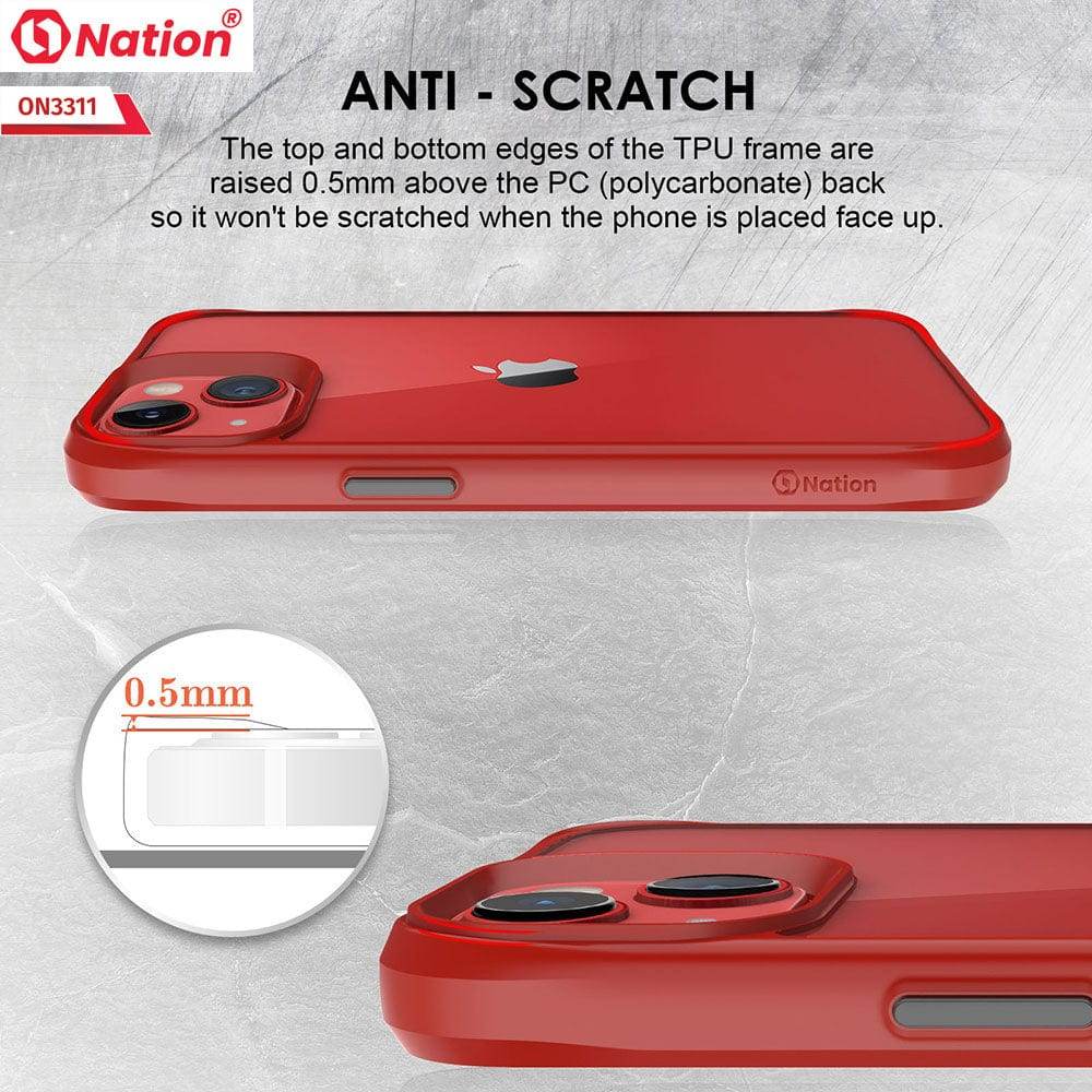 iPhone 13 Cover - Red - ONation Combat X Mode Series Soft Borders Case
