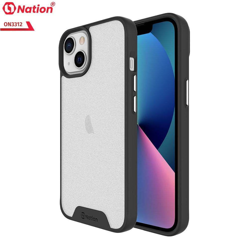 iPhone 13 Cover - Black - ONation Silk Series - Premium Quality Drop Tested Tpu+Pc Semi-Transparent Soft Edges
