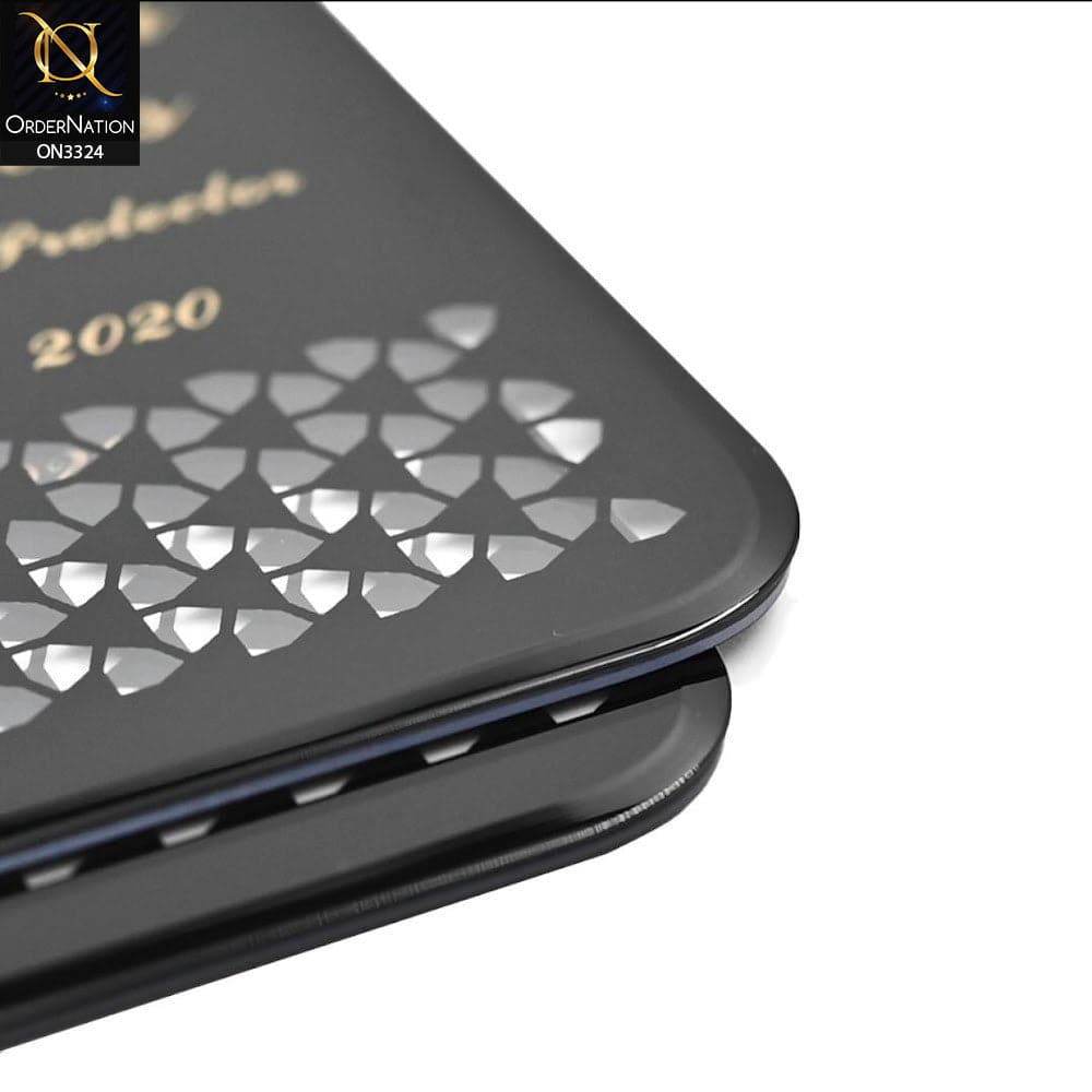 iPhone 13 Protector - Black - 9H Full Glue Flayr Diamond Section HIgh Quality Tempered Glass Screen Protector