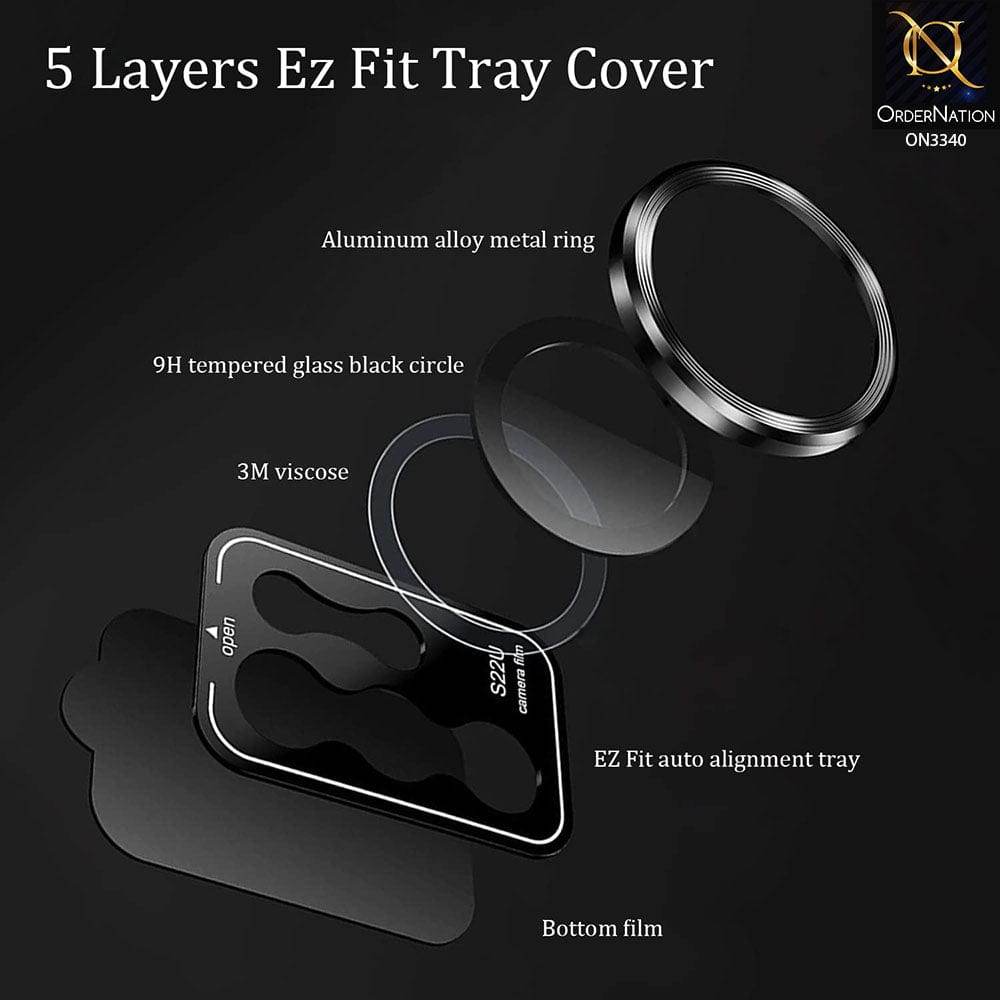 iPhone 11 Protector - Purple - Aluminium Alloy Metal Tempered Glass Camera Protector - Futurestore.pk