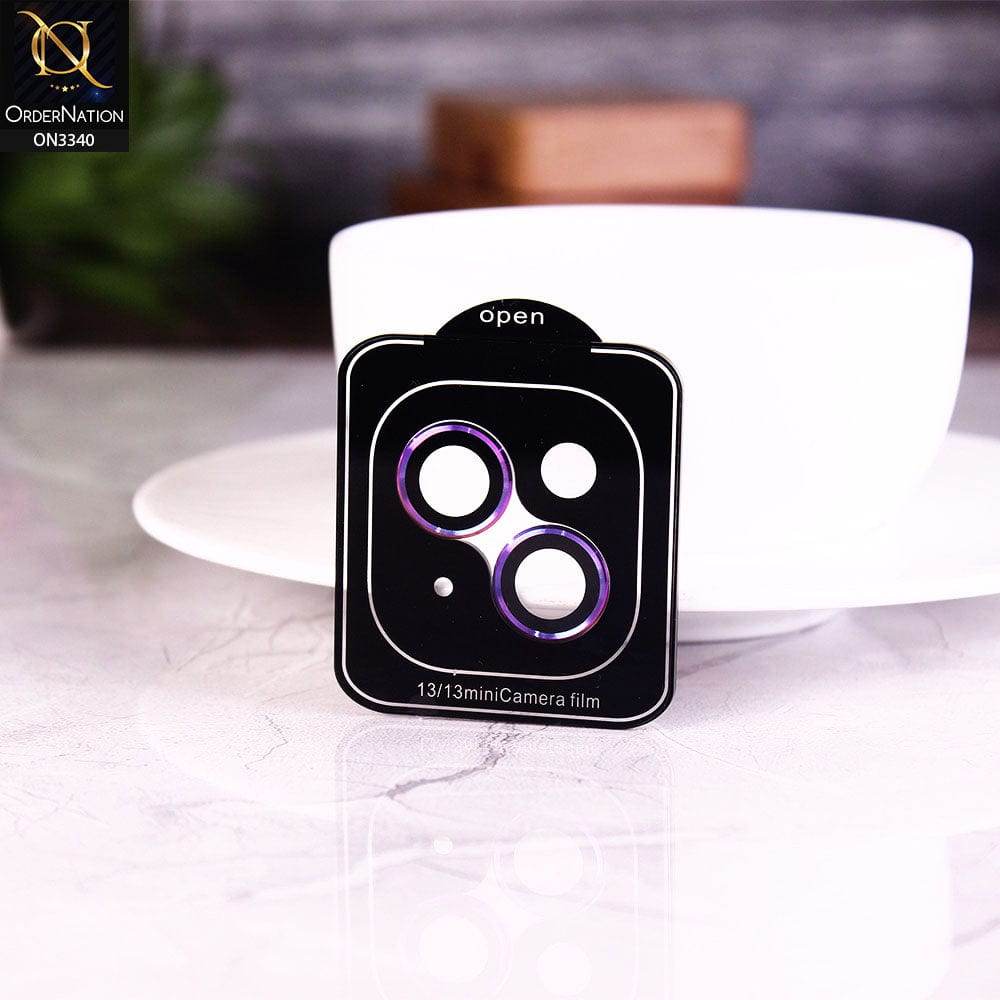 iPhone 13 Protector - Multi - Aluminium Alloy Metal Tempered Glass Camera Protector - Futurestore.pk