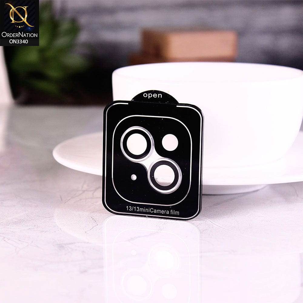 iPhone 13 Protector - Silver - Aluminium Alloy Metal Tempered Glass Camera Protector - Futurestore.pk