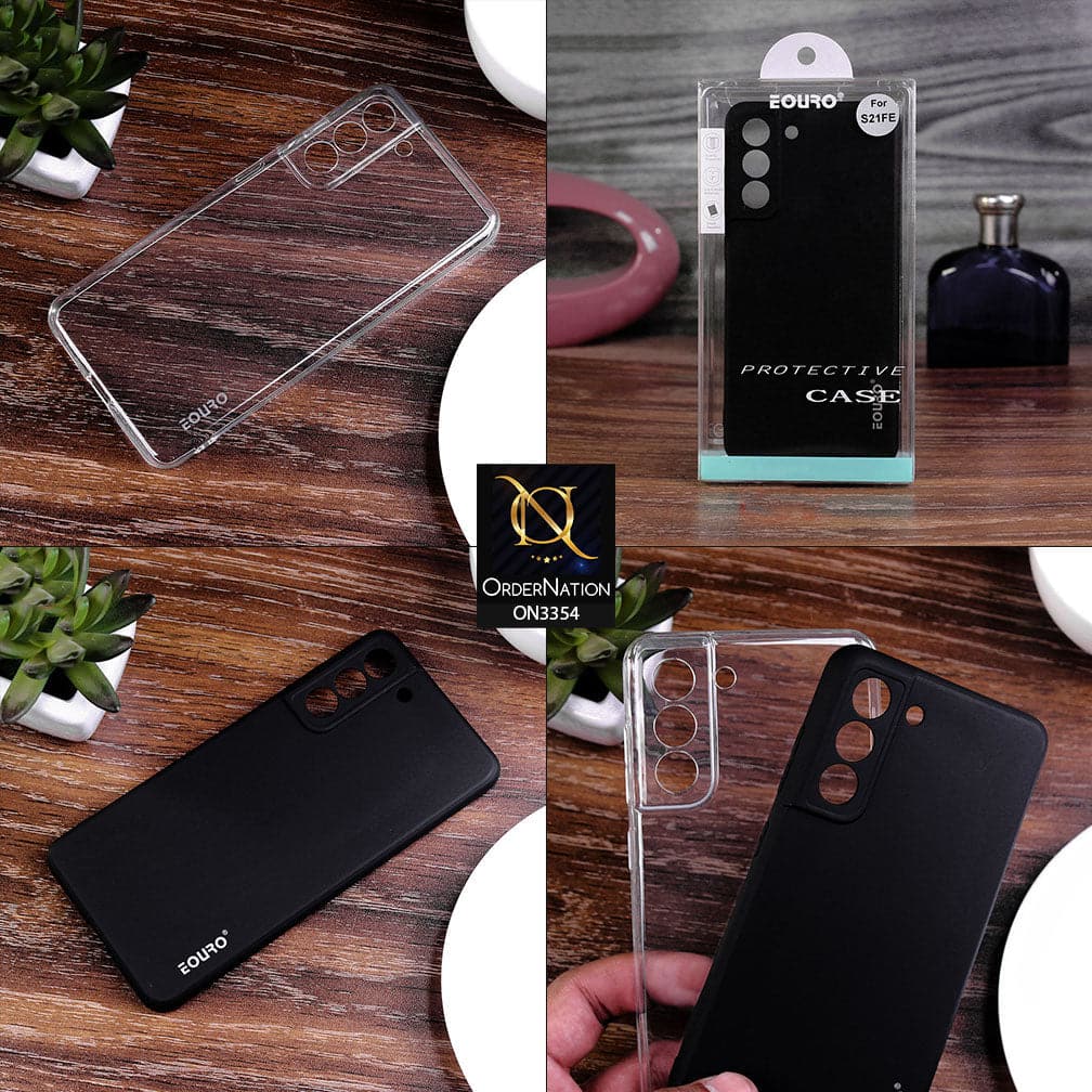 Samsung Galaxy S21 FE 5G Cover - Transparent - EOURO Shock Resistant Soft Silicone Camera Protection Case