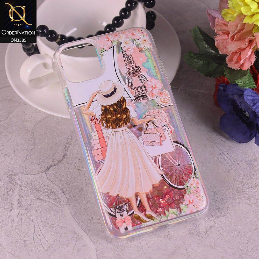 iPhone 13 Cover - Design3 - Trendy Heart Shape Moving Liquid Glitter Shine Soft Borders Case - Futurestore.pk