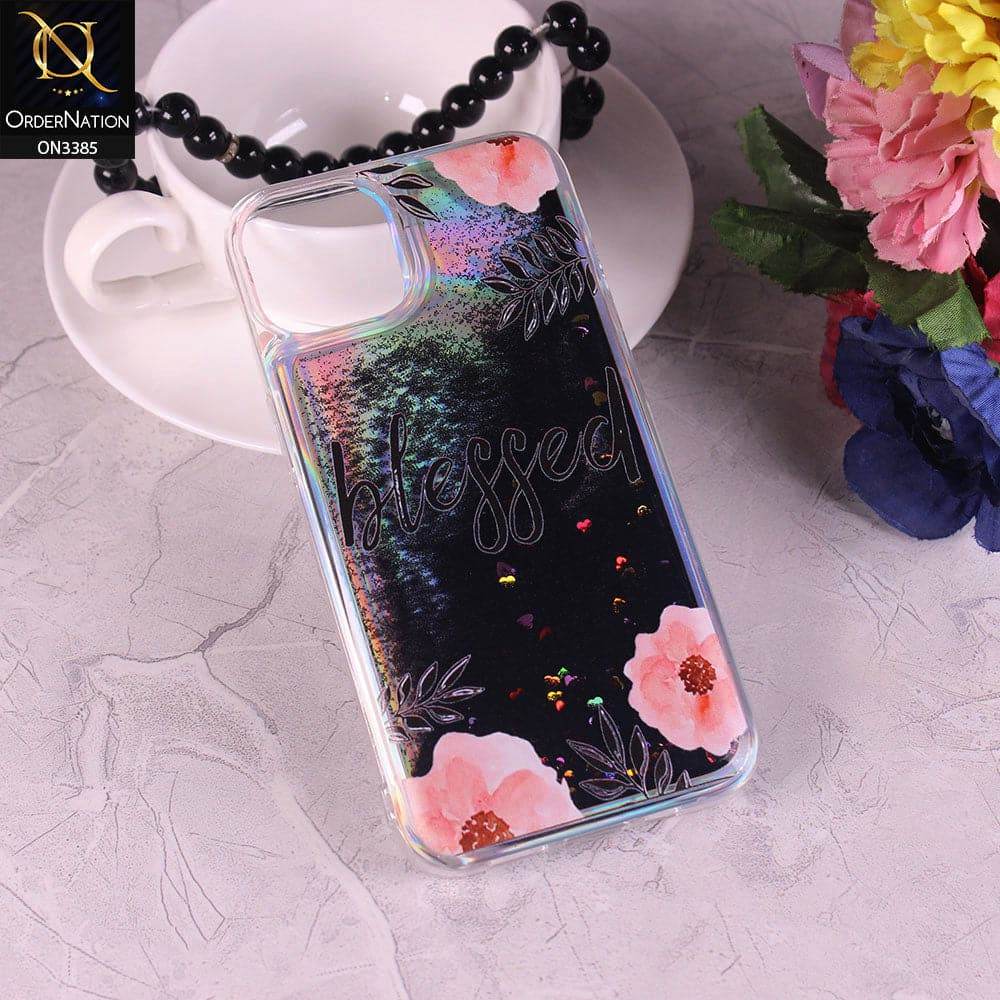iPhone 13 Cover - Design9 - Trendy Heart Shape Moving Liquid Glitter Shine Soft Borders Case - Futurestore.pk