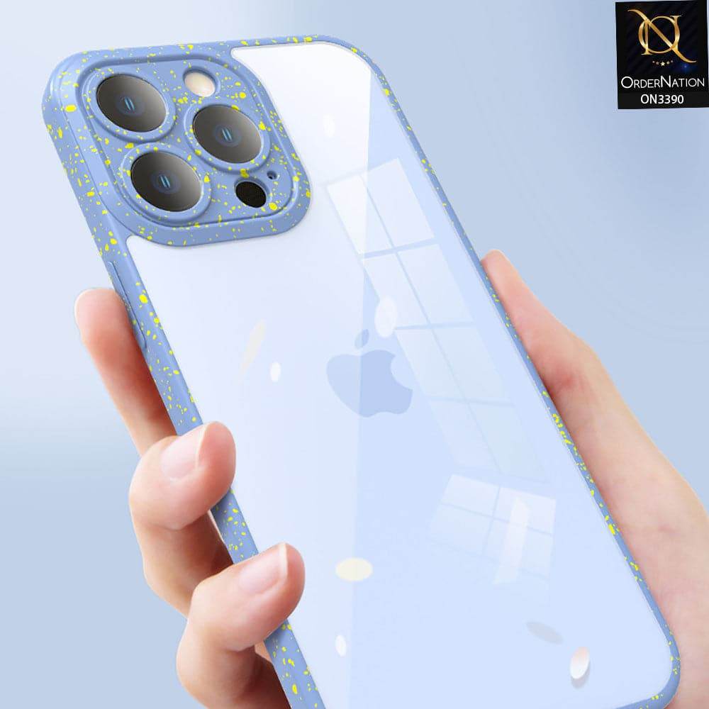 iPhone 13 Cover - Pink - Splash Series Shockproof Transparent Hard Pc Back Soft Borders Camera Protection Case