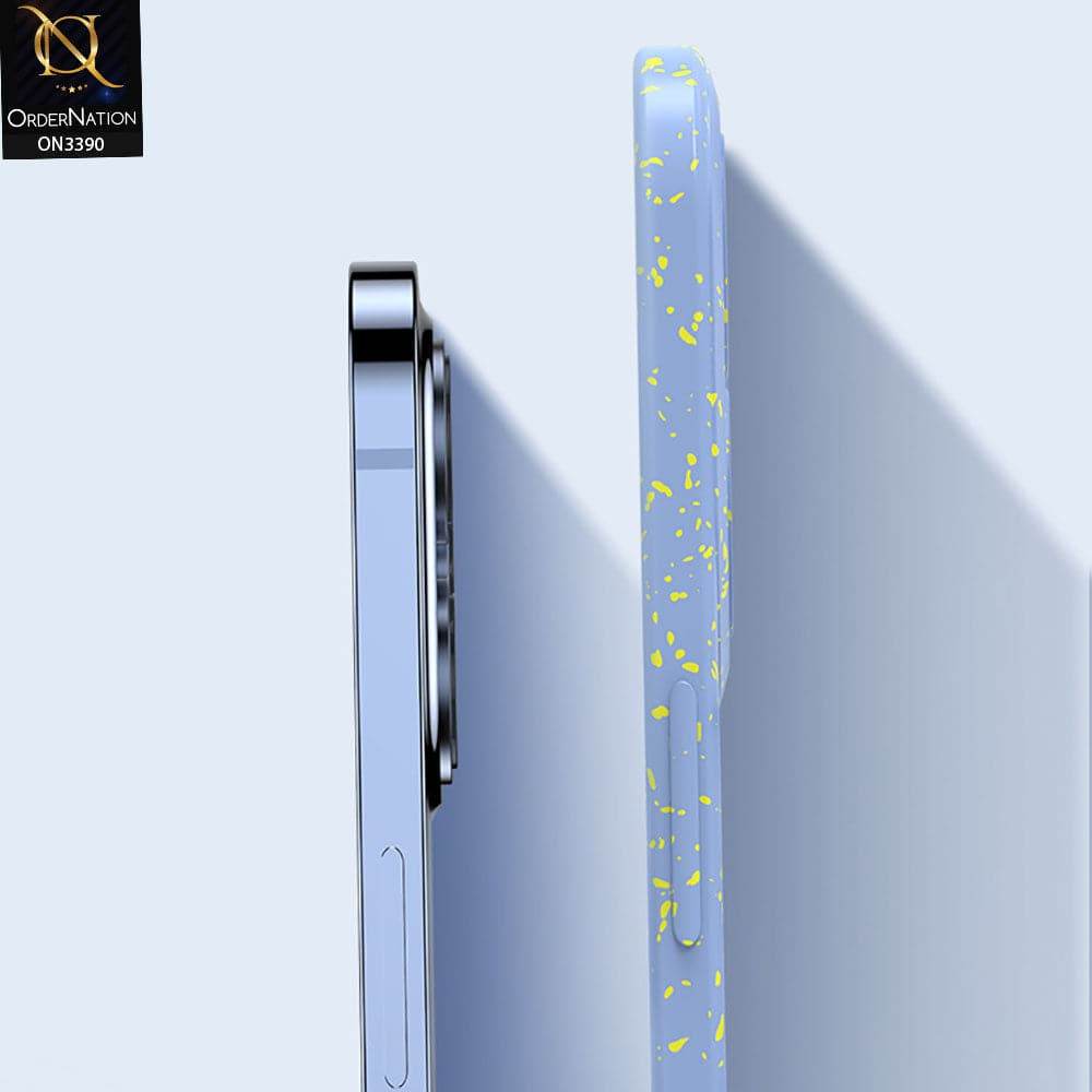 iPhone 13 Cover - Blue - Splash Series Shockproof Transparent Hard Pc Back Soft Borders Camera Protection Case