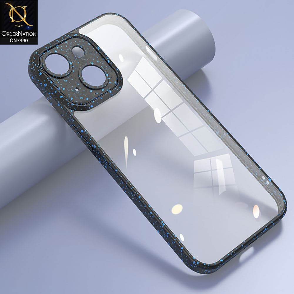 iPhone 13 Cover - Black - Splash Series Shockproof Transparent Hard Pc Back Soft Borders Camera Protection Case