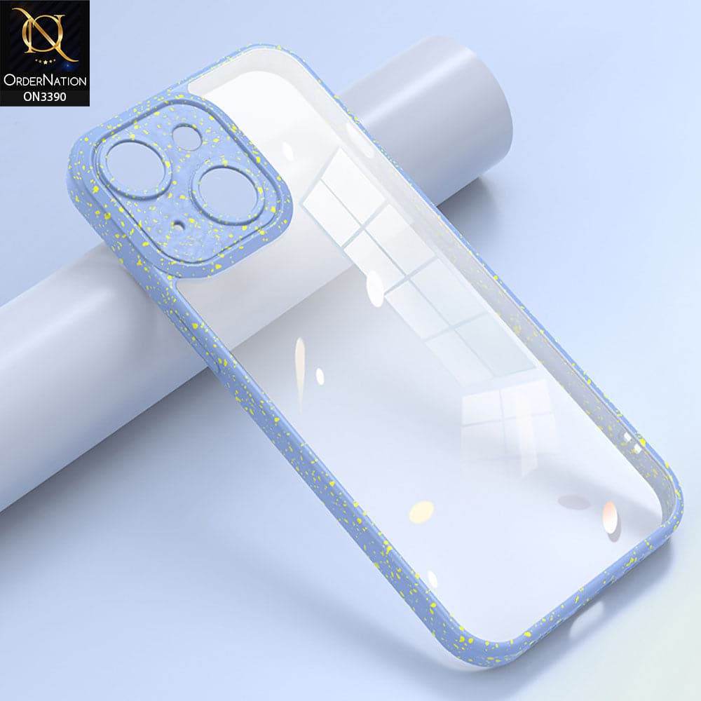 iPhone 13 Cover - Sierra Blue - Splash Series Shockproof Transparent Hard Pc Back Soft Borders Camera Protection Case