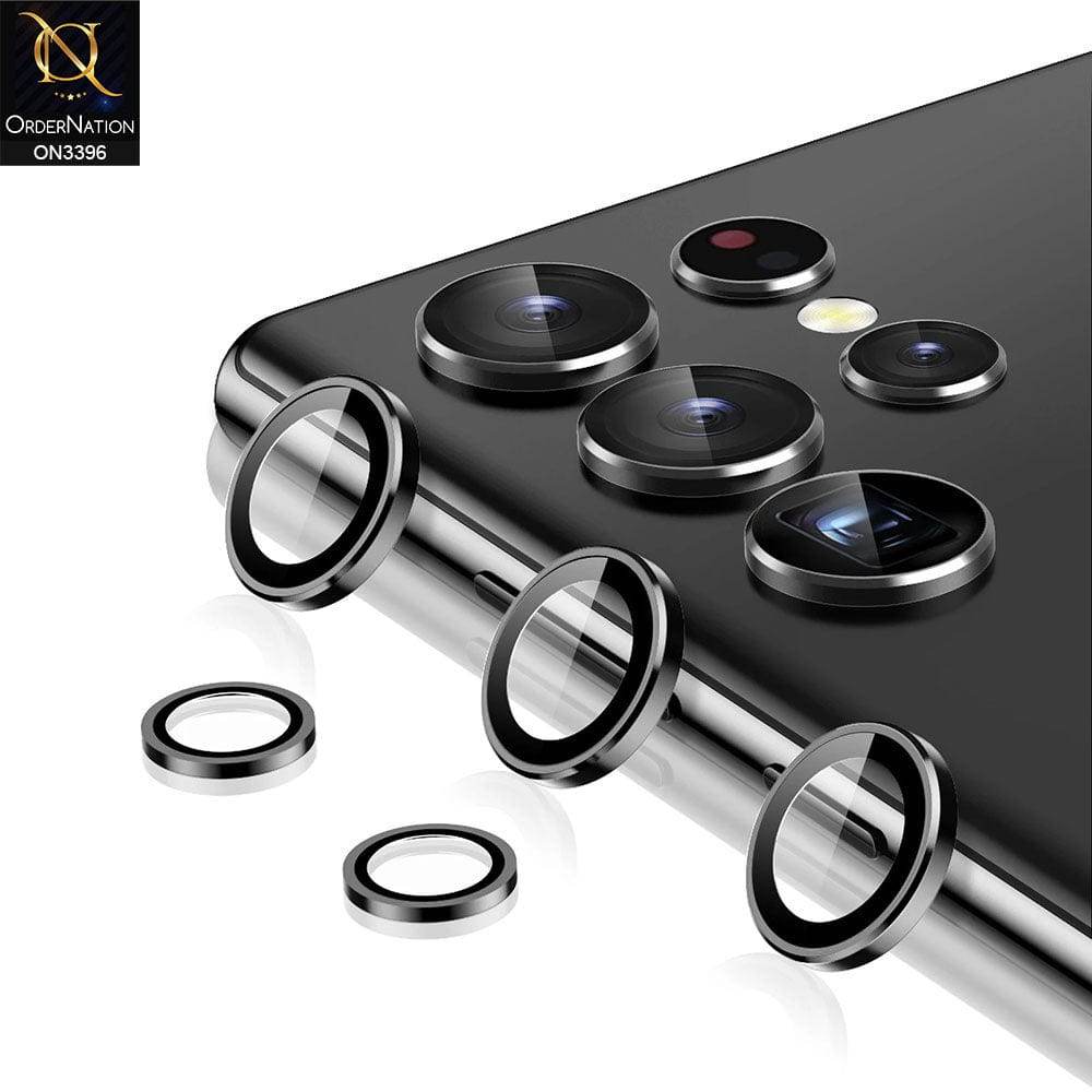 Samsung Galaxy S24 Ultra Camera Protector - Black - Metal Ring Camera Glass Protector - Futurestore.pk