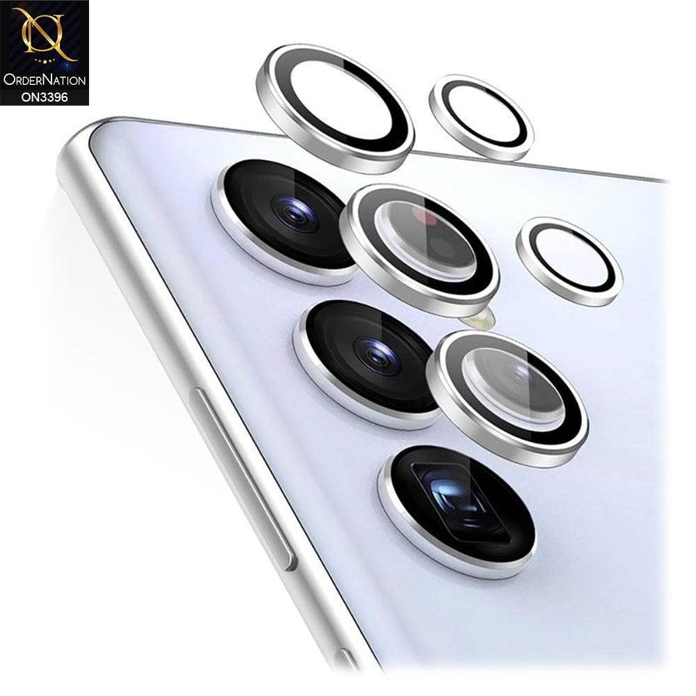 Samsung Galaxy S24 Ultra Camera Protector - Silver - Metal Ring Camera Glass Protector - Futurestore.pk