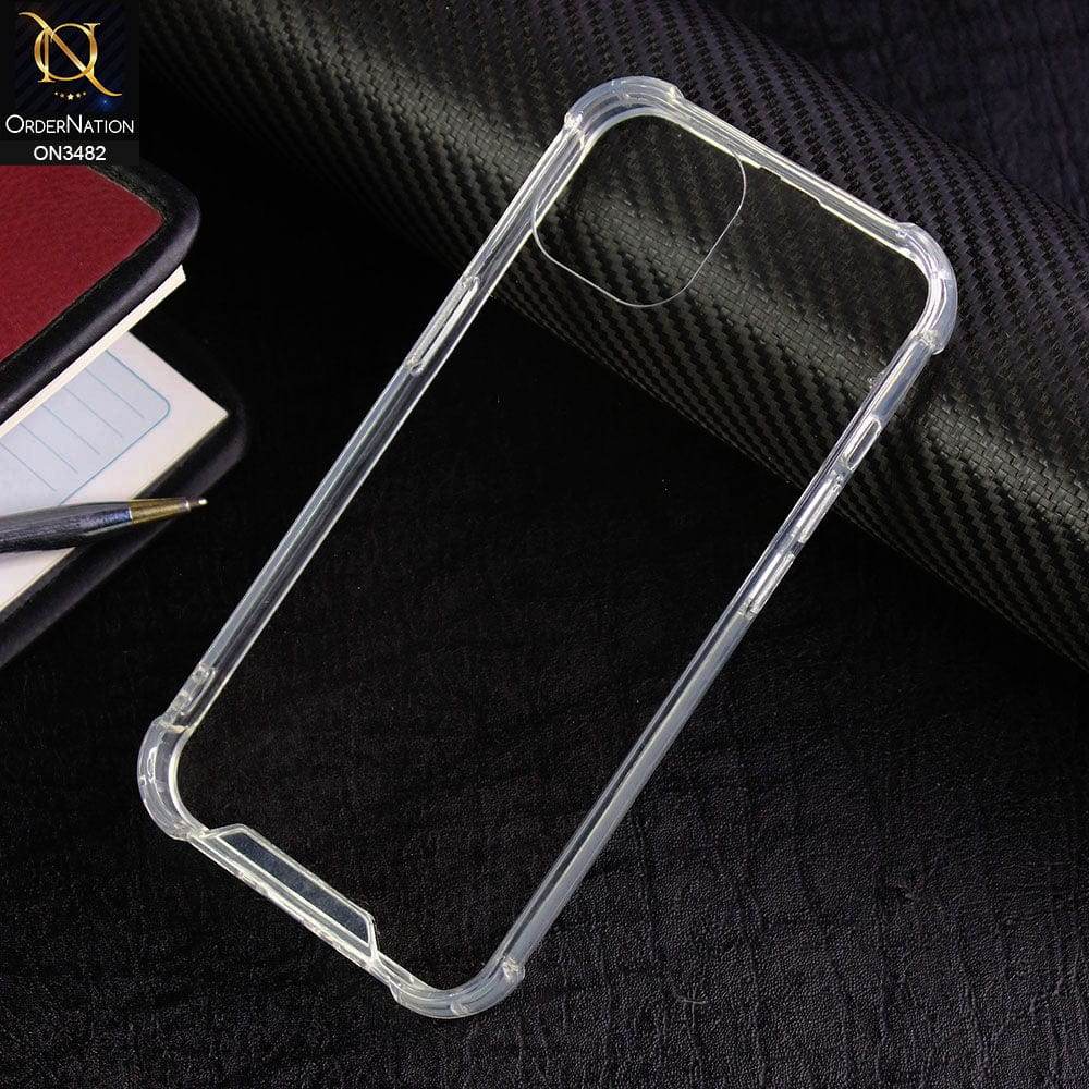 iPhone 13 Cover - Transparent - Soft TPU Borders Shockproof Bumper Transparent Case