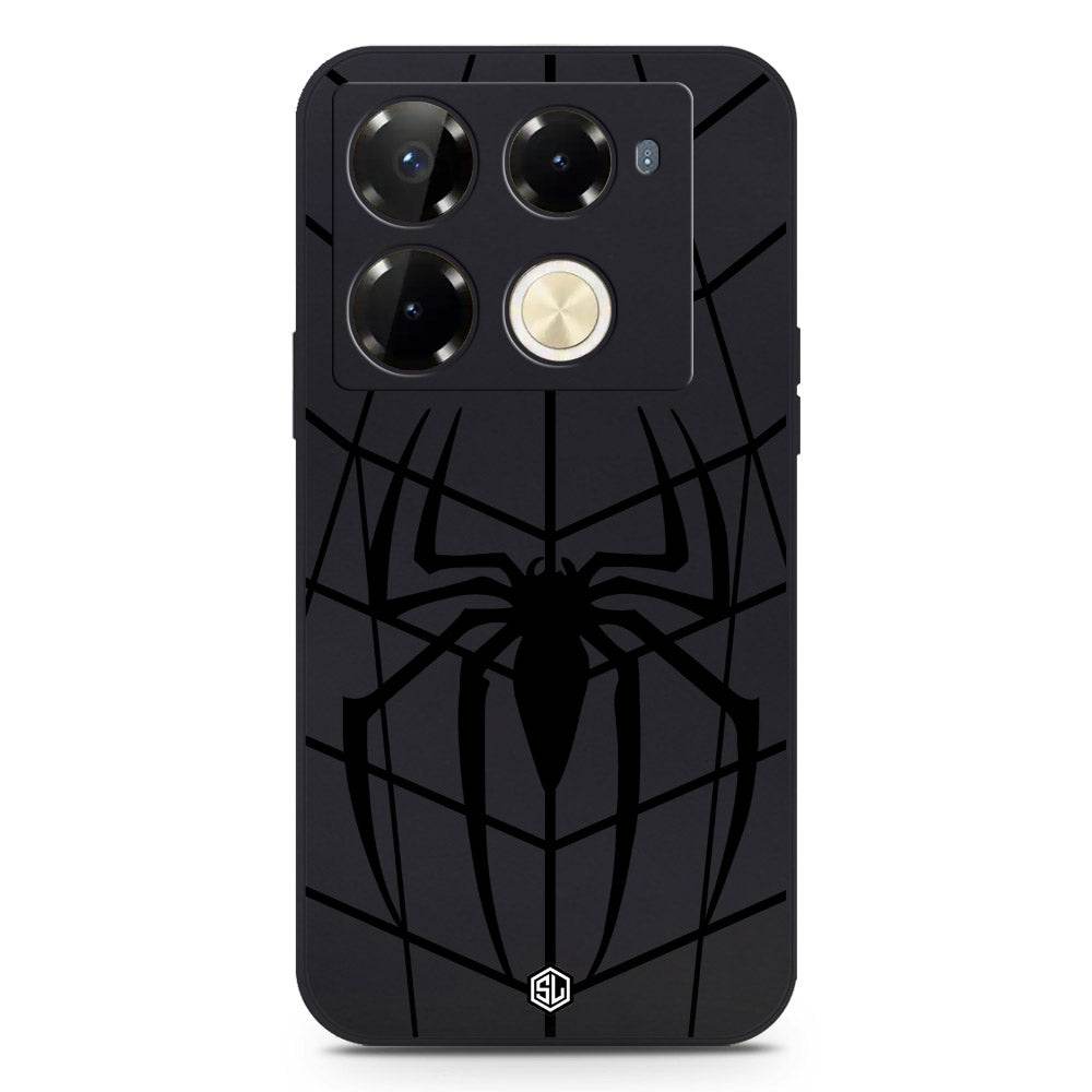 X-Spider Design Soft Phone Case - Silica Gel Case - Black - Infinix Note 40 Pro - Futurestore.pk