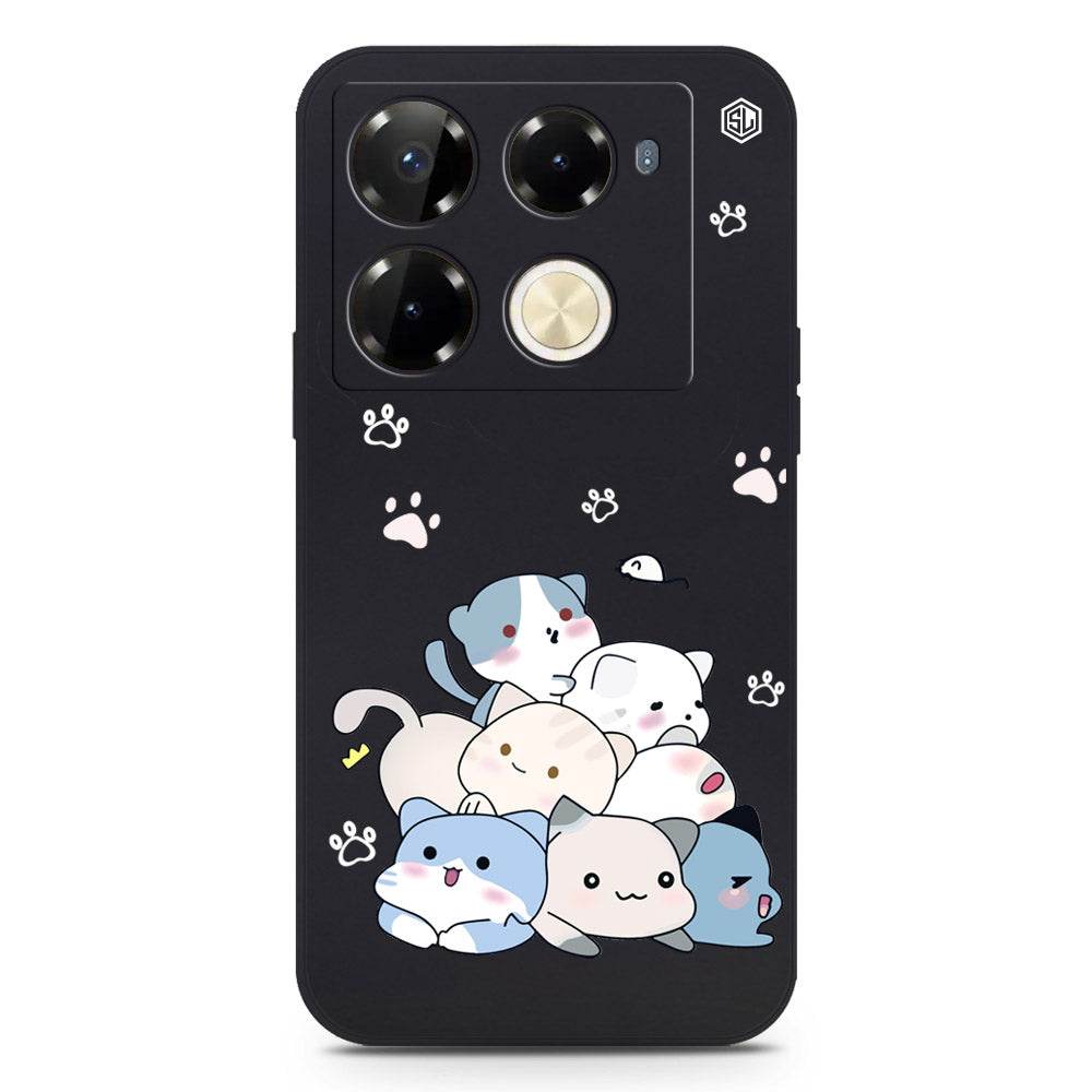 Cute Design Soft Phone Case - Silica Gel Case - Black - Infinix Note 40 4g Default Title