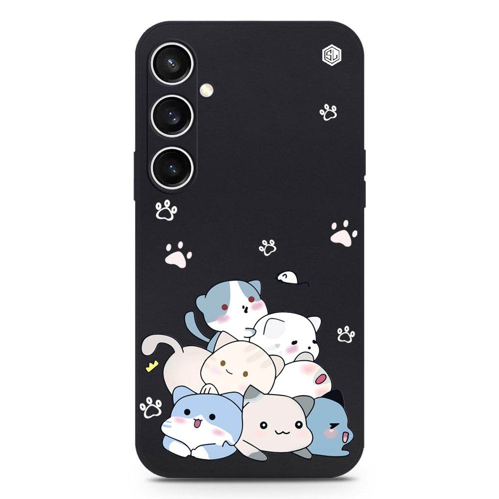 Cute Smile Design Soft Phone Case - Black - Samsung Galaxy S23 Fe - Futurestore.pk